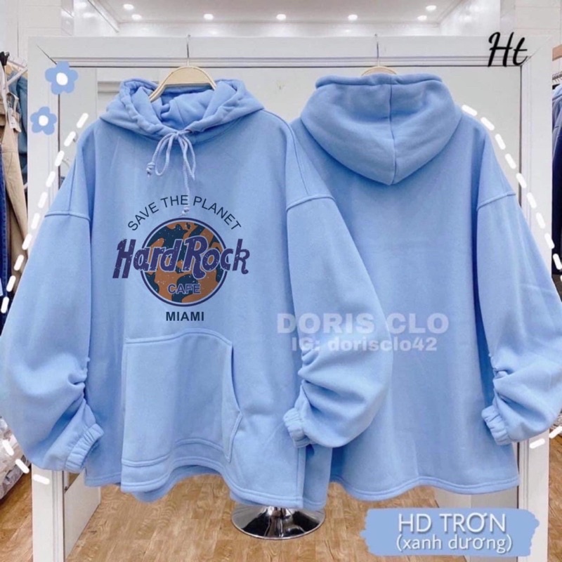 [ Rẻ vô địch ] Áo hoodie nỉ form rộng mũ hai lớp - Harock