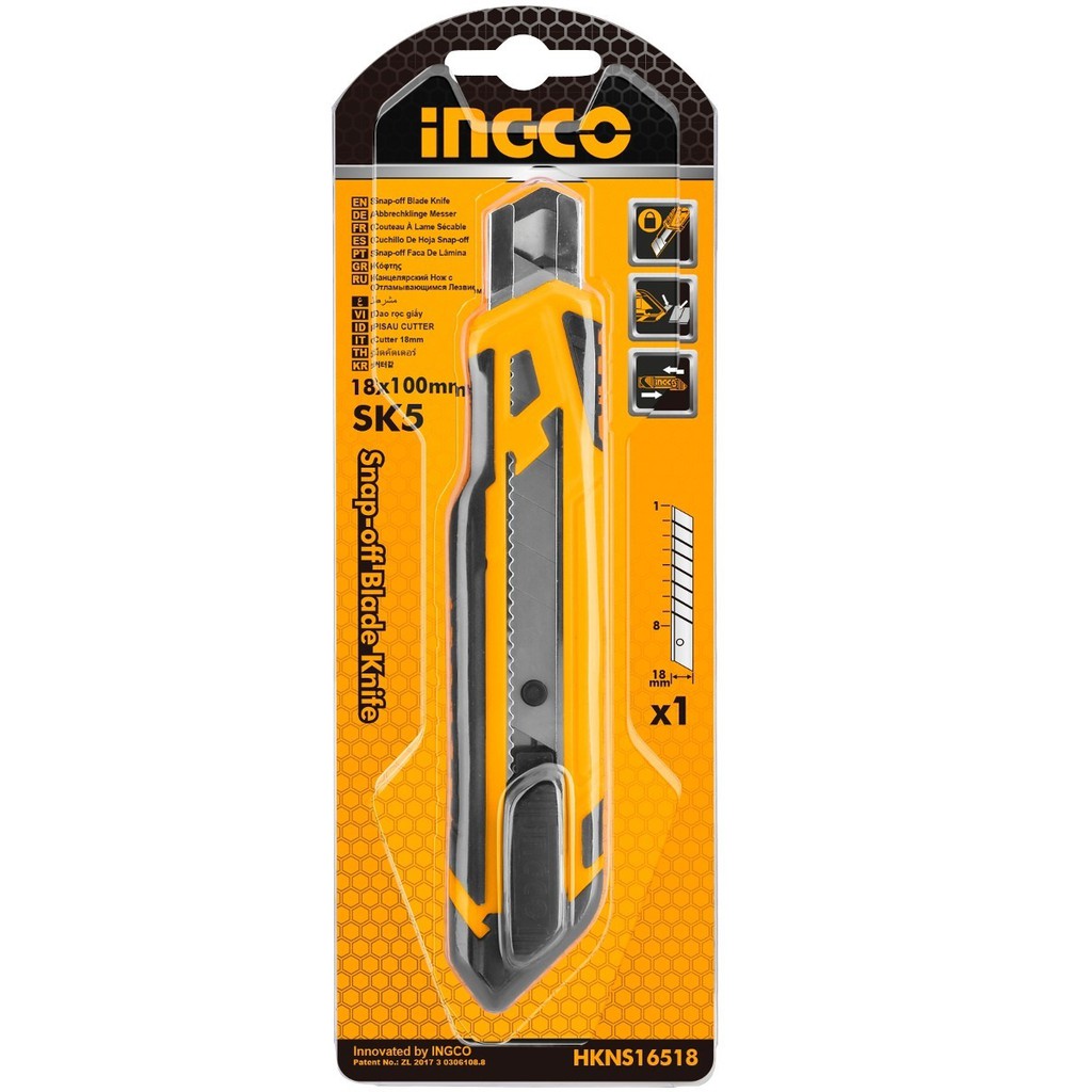 INGCO Dao rọc giấy 18x100mm 173mm HKNS16518