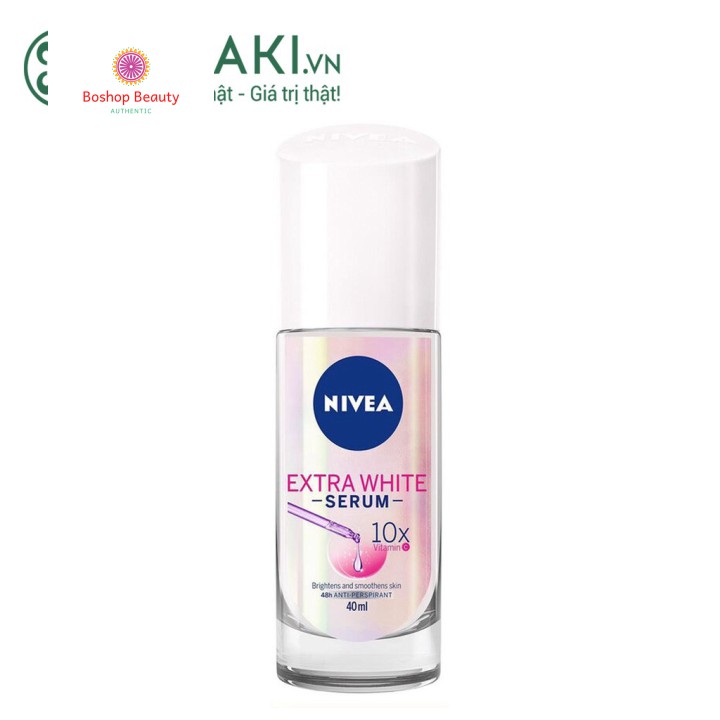 [Mã giảm mỹ phẩm chính hãng] Lăn Khử Mùi Serum Sáng Mịn Da Nivea Extra White Serum 10X Vitamin C Whitening Deodorant Rol