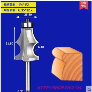 Mũi phay chỉ dương liễu tideway 1/4*1/2