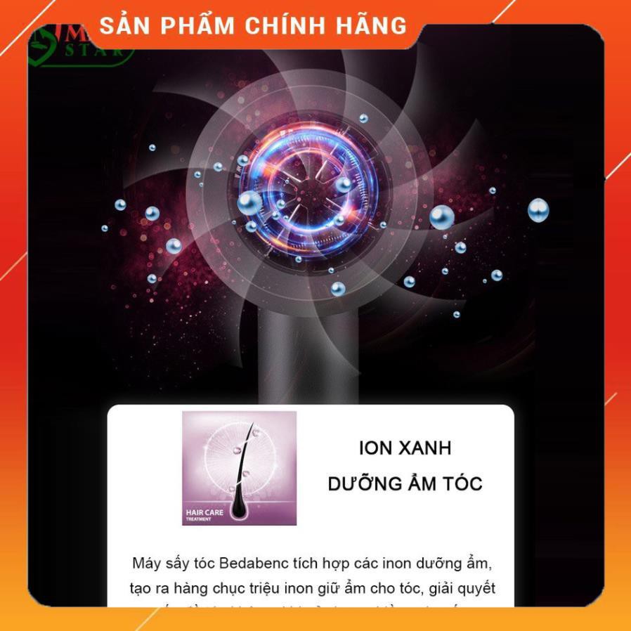 Máy sấy tóc mini giá rẻ chính hãng BEDABENC công suất lớn 2 chiều nóng lạnh cao cấp ✅