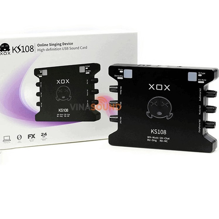 Bộ sound card XOX K10/KS108 chính hãng BH 12 tháng [Cực tốt]