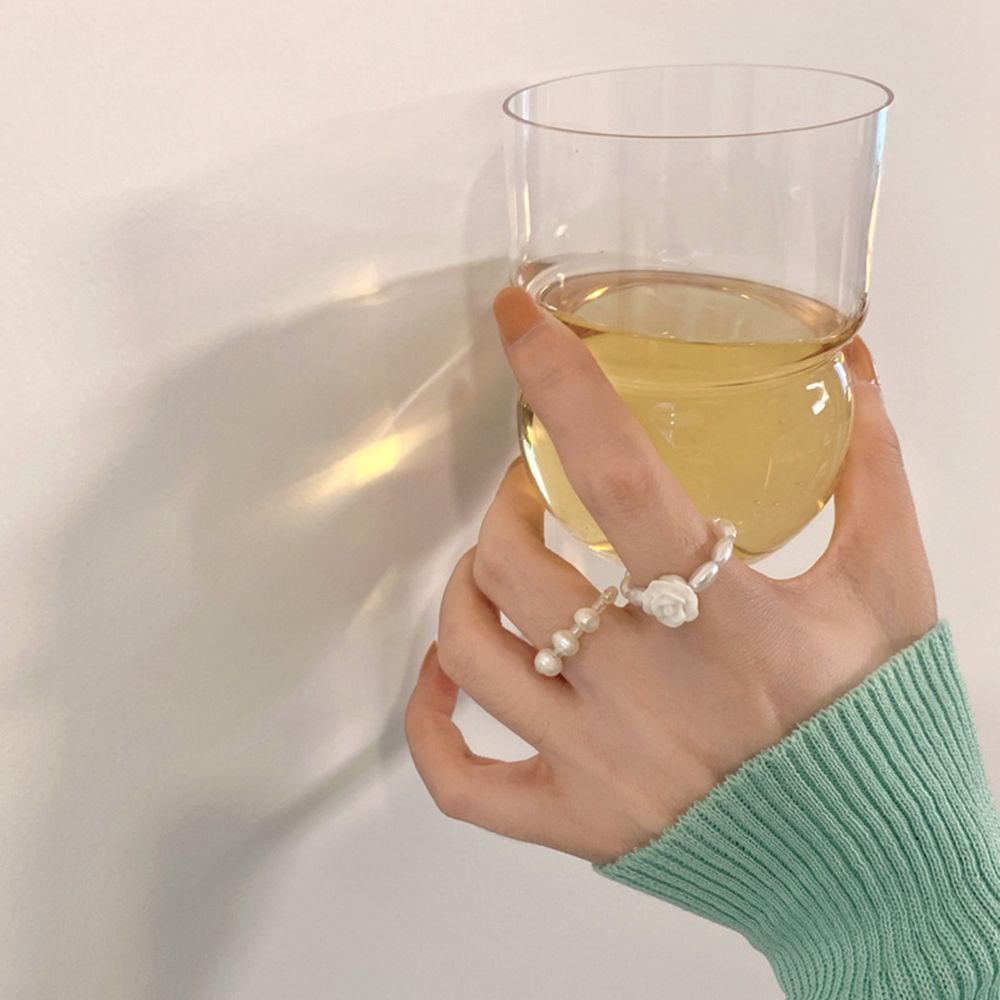 Bộ 2 Nhẫn Đeo Ngón Tay Co Giãn Đính Ngọc Trai Thời Trang Hàn Quốc Cổ Điển