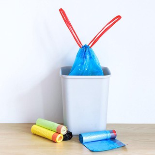 Cuộn túi nilon đựng rác có dây rút