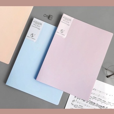 Bìa Nhựa File Lá Clear Book A4 8 Màu Molandi Đủ Loại 20/30/40/60/10 Lá