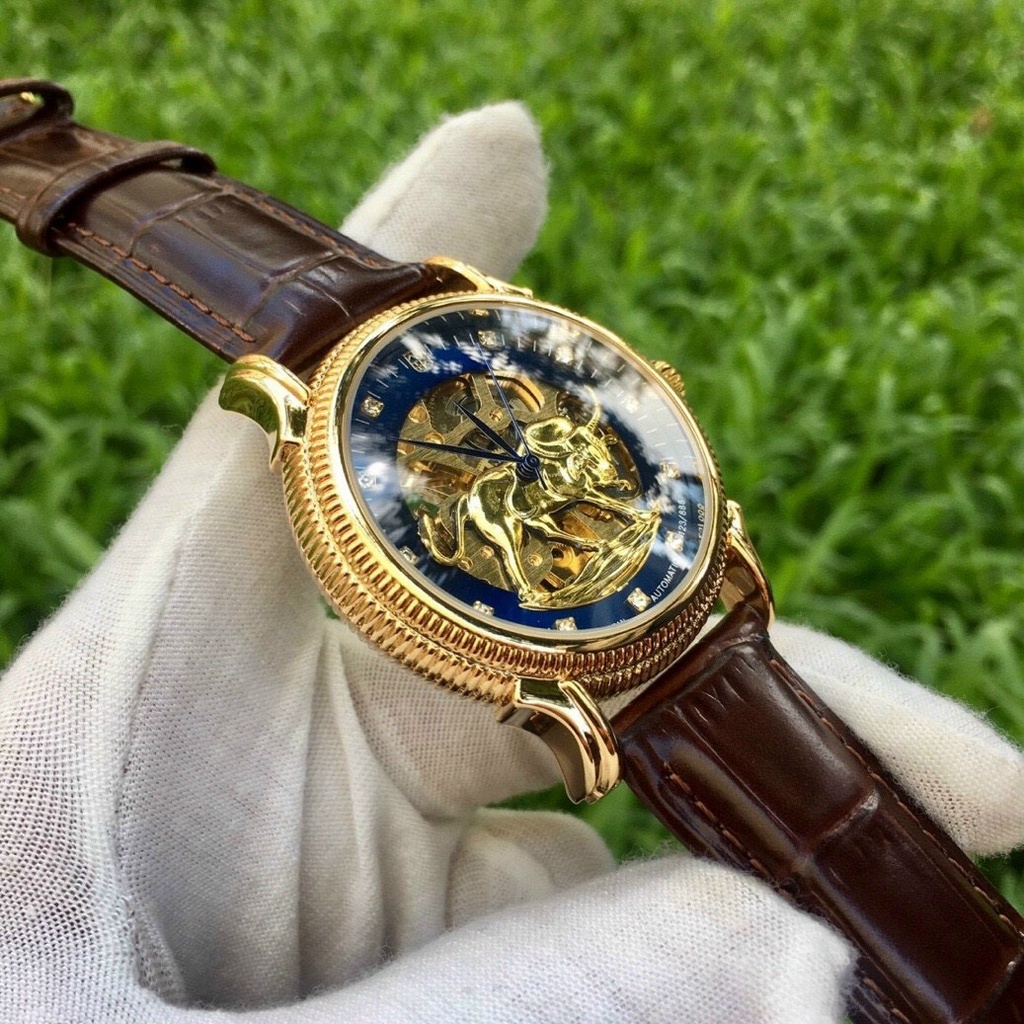 Đồng hồ cơ nam dây da máy cơ tự động không dùng pin cao cấp | BigBuy360 - bigbuy360.vn