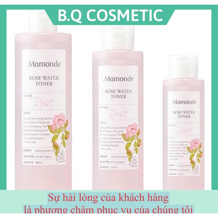 Nước Hoa Hồng, Toner Hoa Hồng Mamonde Rose 150ml, 250ml Siêu Cấp Ẩm Và Làm Mềm Mịn Da