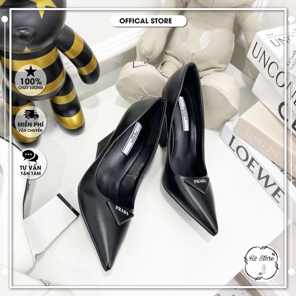 👠👟 Giày cao gót prada gót dẹt fullbox ⚡