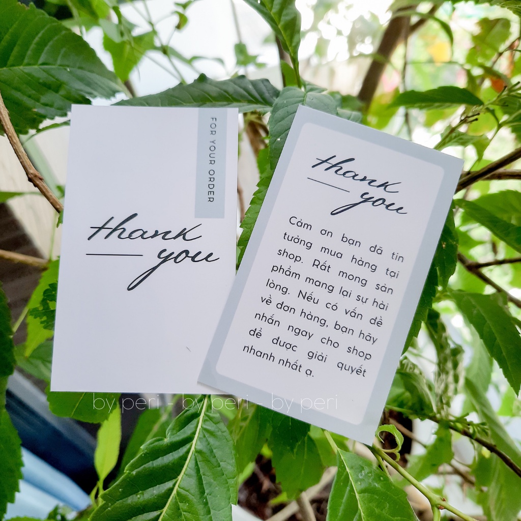 5 hoặc 20 card thank you, name card NGẪU NHIÊN nhiều mẫu dễ thương, xinh xắn size 9x5cm