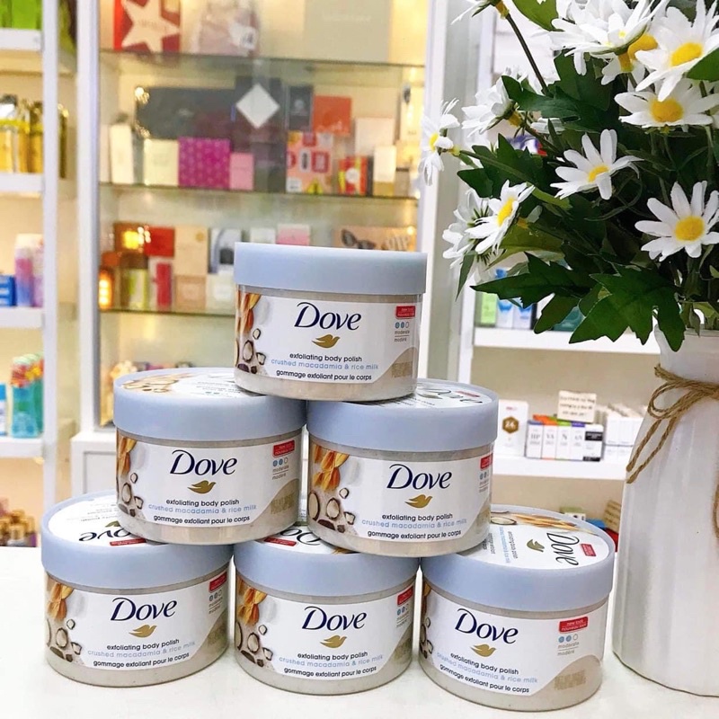 Tẩy da chết body Dove bản Mỹ/Đức size 298gr/225ml