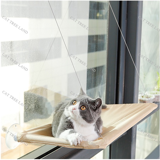 VÕNG NẰM CHO CHÓ MÈO DẠNG TREO CÓ NÚT HÍT CHÂN KHÔNG