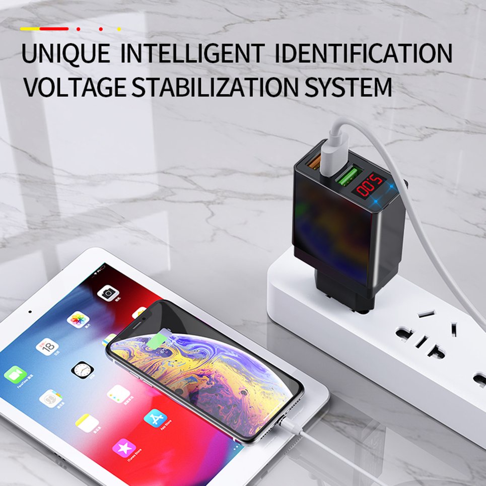 2.5 USB Digital Mobile Phone Charger Digital Display Fast Charging Wall Phone