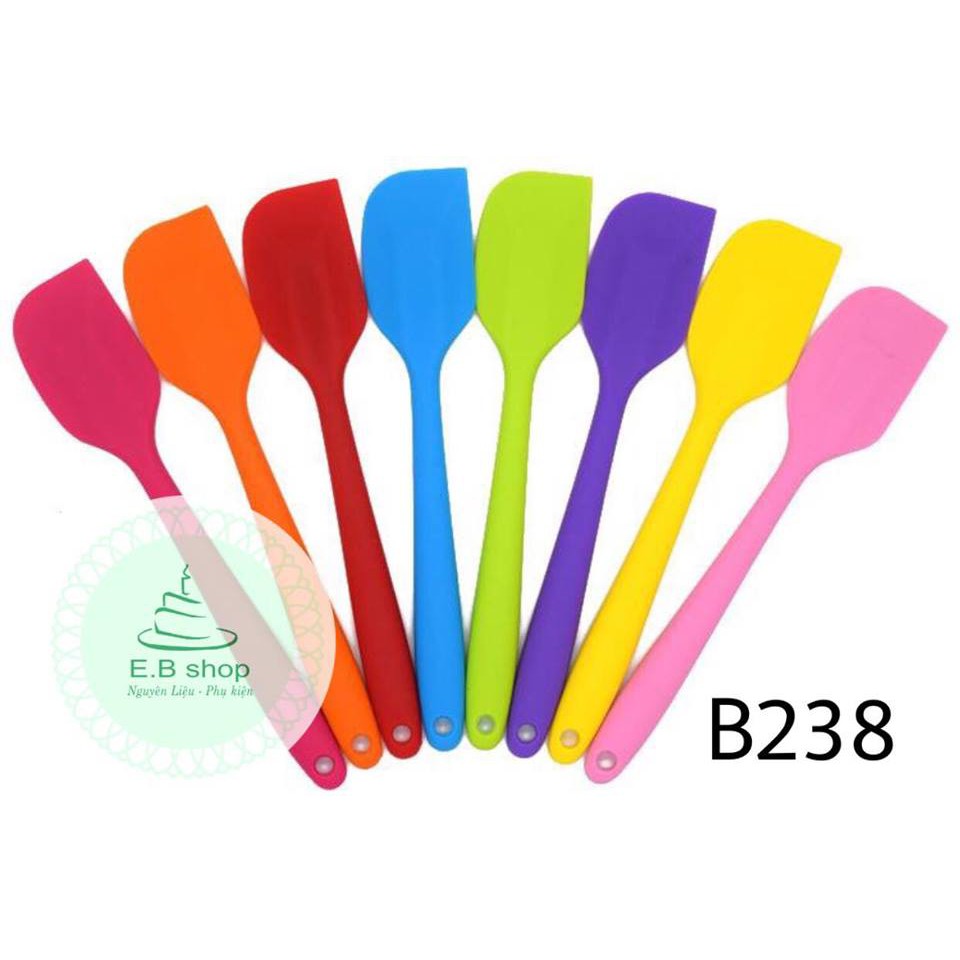 B238 PHỚI VÉT SPATULA SILICON CÁN LIỀN 6 MÀU