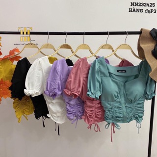 Áo croptop rút dây