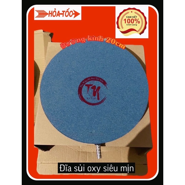 Đĩa sủi oxi siêu mịn đường kính 20cm dành cho bể cá, hồ cá cảnh