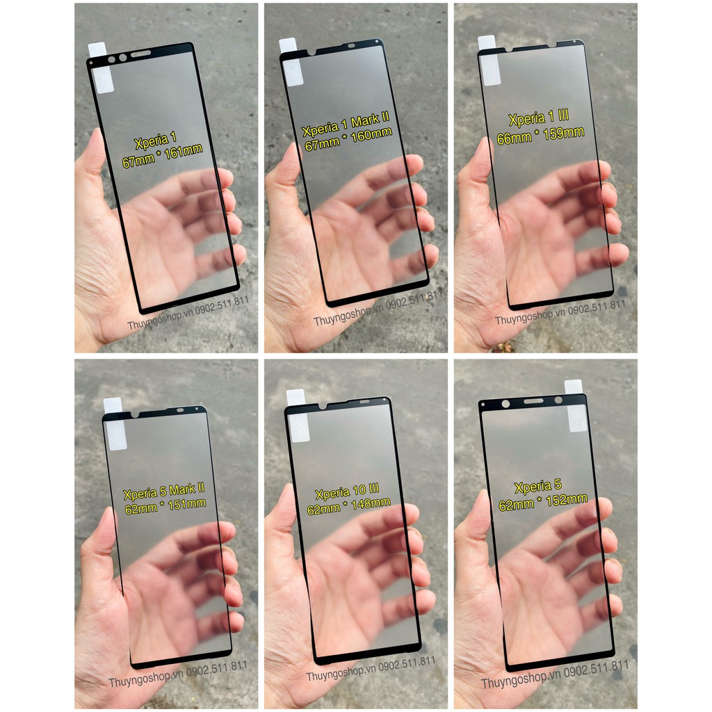 Kính cường lực mờ chống bám vân tay Sony Xperia 1 / Xperia 1 II / Xperia 1 III  / 10 III / Xperia 5 / Xperia 5 Mark II