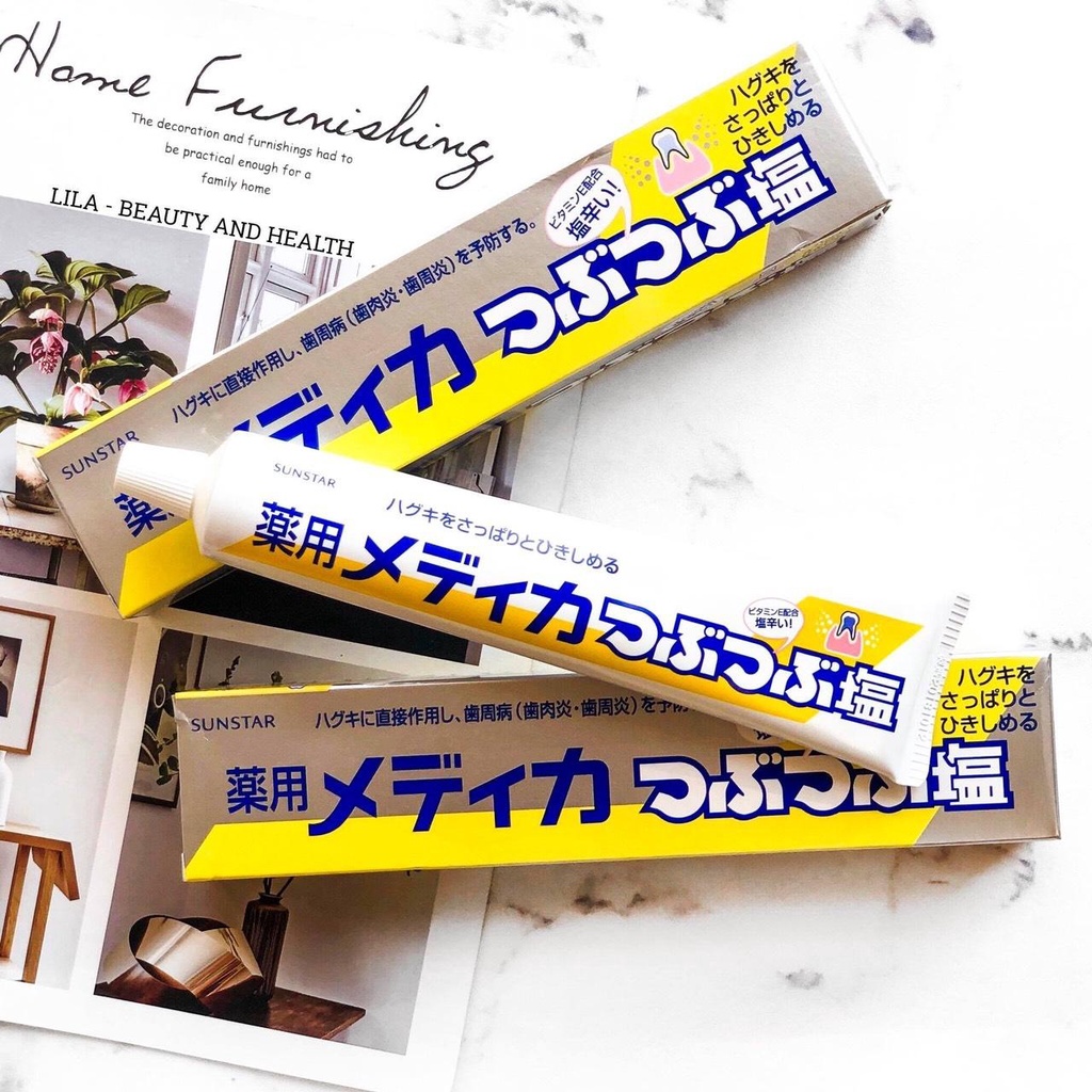 Kem Đánh Răng Muối Nhật Bản 170g Chắc Khỏe Nướu, Sạch Cao Răng &amp; Ngừa Hôi Miệng Sunstar