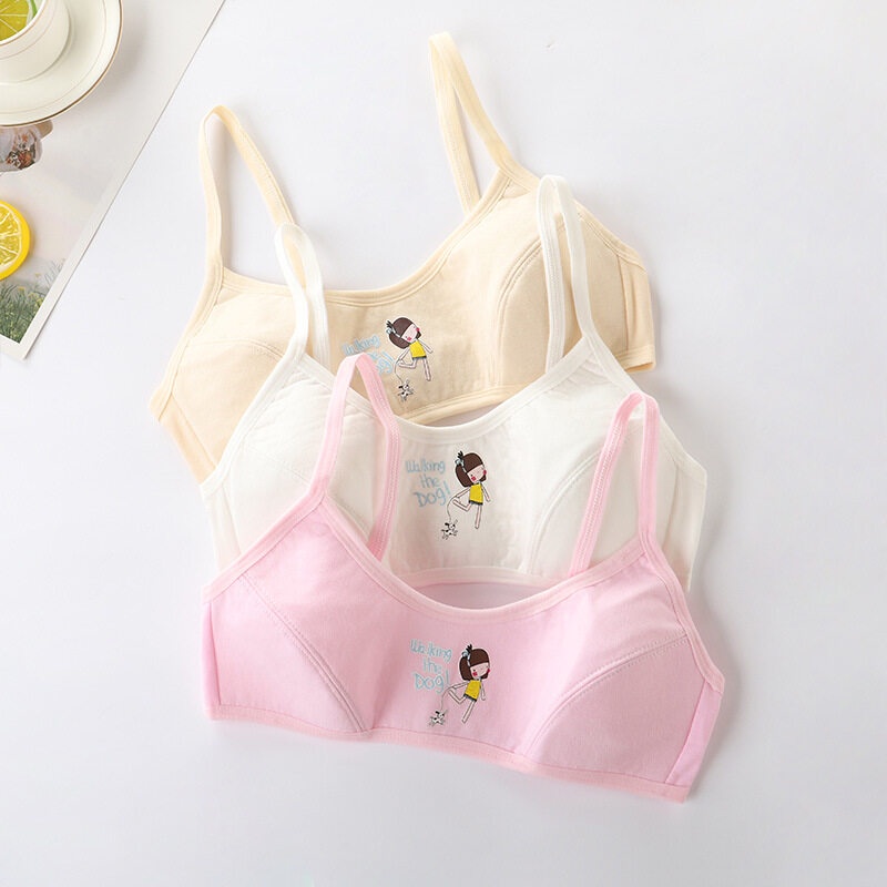 Áo lót AMILA vải cotton dễ thương xinh xắn dành cho bé gái 9 12 16 tuổi