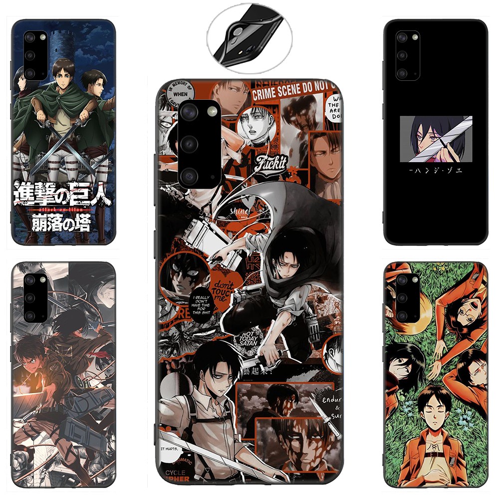 Samsung Galaxy S10 S9 S8 Plus S6 S7 Edge S10+ S9+ S8+ Casing Soft Case 6SF Attack on Titan Anime mobile phone case