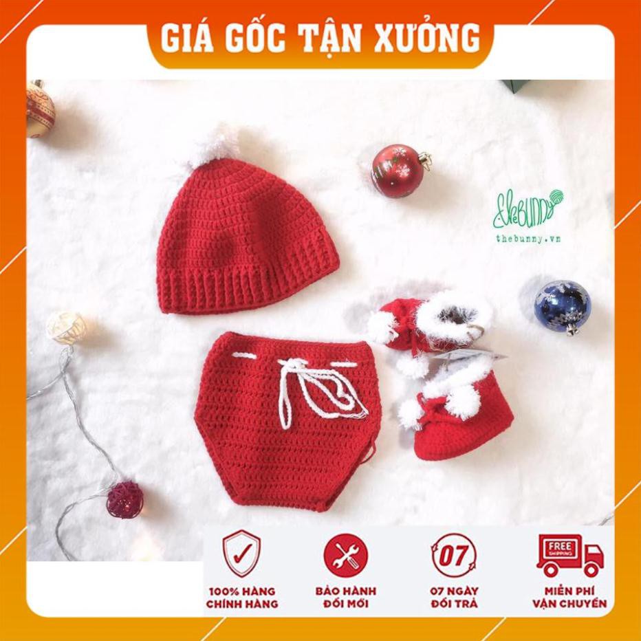 [THE BUNNY] [Xả Hàng] Set Bỉm Mũ Giày Noel - Đồ Đông dễ thương cho bé - Quà tặng Giáng Sinh