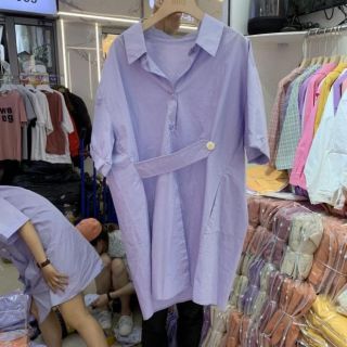Váy sơmi chất mát hàng có sẵn