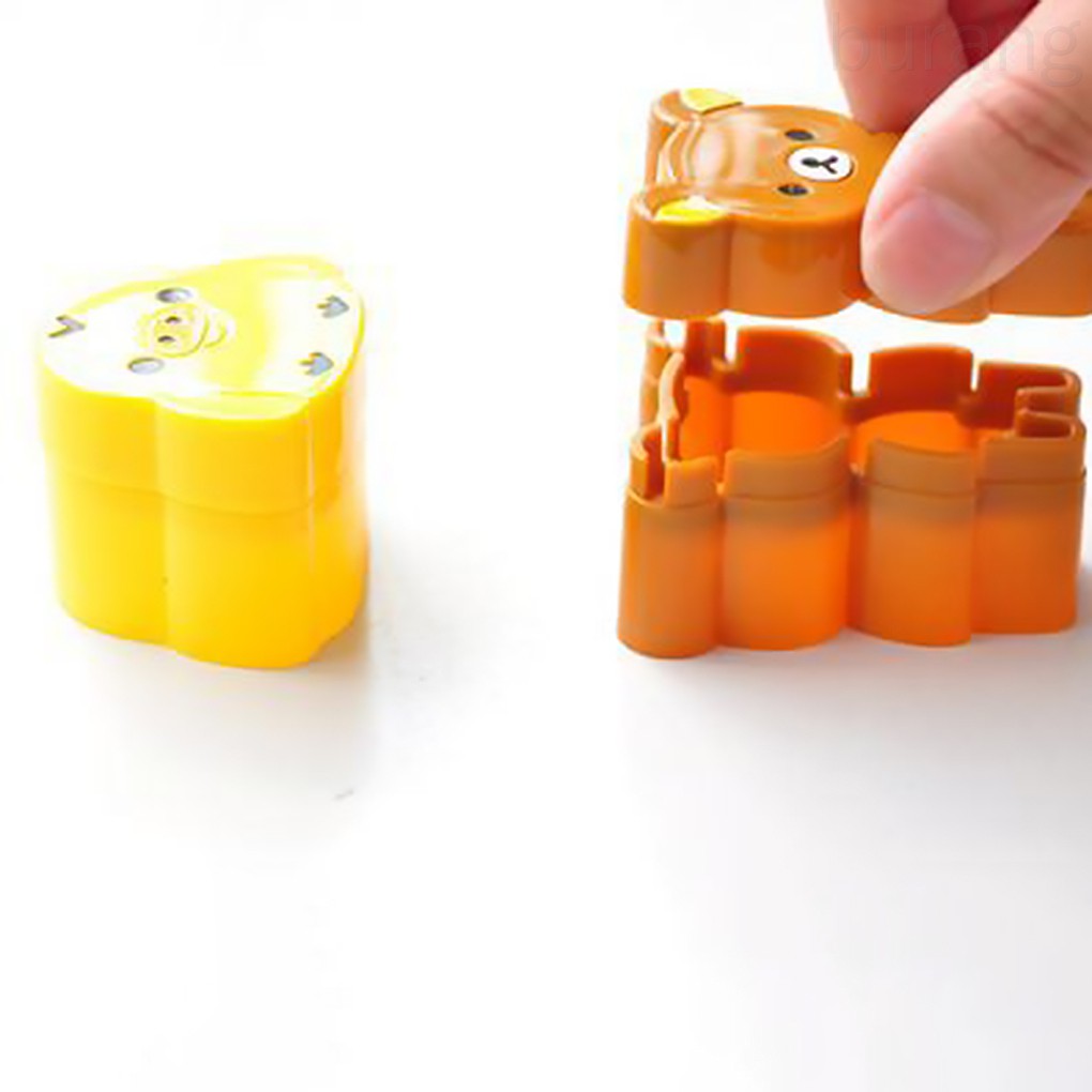 Cặp khuôn làm cơm nắm hoạt hình 3D xinh xắn an toàn tiện dụng cho nhà bếp