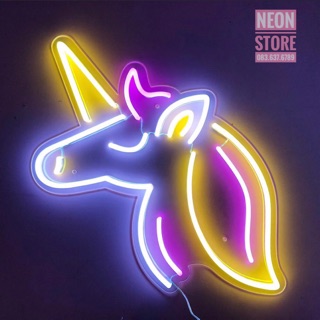 Đèn 𝐍𝐞𝐨𝐧 “Kỳ Lân Cầu Vồng” trang trí không gian ,đèn ngủ (TẶNG NGAY mạch điều khiển tích hợp)