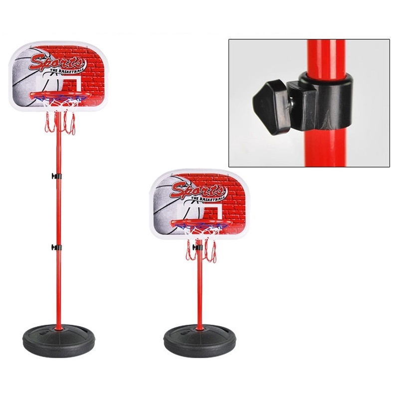 Đồ Chơi Vận Động Trụ Bóng Rổ Trẻ Em Cho Bé Trụ Sắt Kèm Bóng Cao 165Cm (gồm cả bảng) - 03 Chế độ (Cỡ đại)