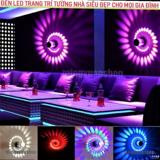 ĐÈN LED TRANG TRÍ TƯỜNG NHÀ CỰC ĐẸP HÌNH XOÁY ỐC
