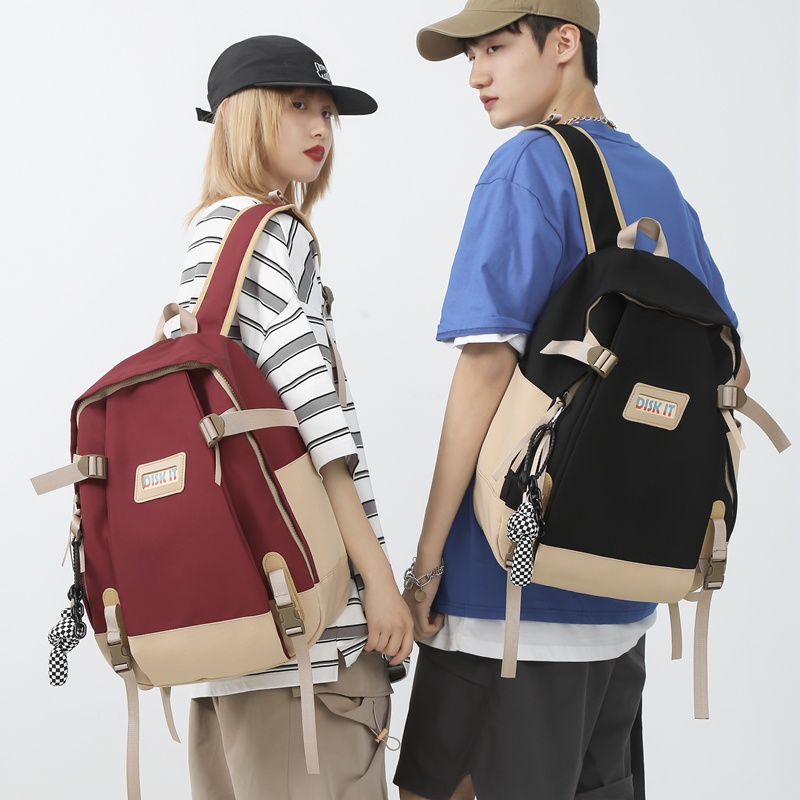 Balo Prettyzys đựng laptop cỡ 15.6inch sức chứa lớn phong cách Hàn Quốc thời trang cho sinh viên học sinh