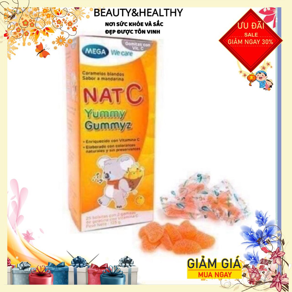 Nat c Kẹo dẻo giúp tăng đề kháng và miễn dịch cho mẹ và bé