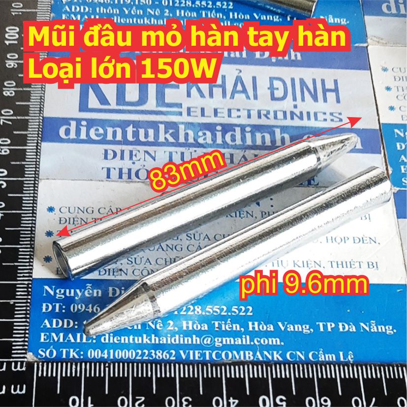 Mũi mỏ hàn loại tốt, dùng cho các mỏ hàn chì thông dụng 40W 60W 80W 100W 150W kde2382