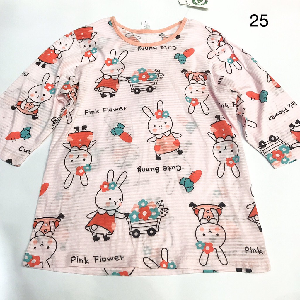 [Organic cotton] Áo tay lỡ size 100 (từ 13 đến 16kg) cotton giấy May-kids xuất Hàn