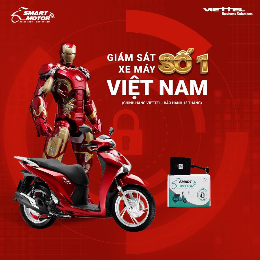 Smart Motor W2 Viettel 【CÓ REMOTE】Phiên Bản Mới Chip 4G (Định Vị + Chống Trộm Xe Máy Số 1 VN)