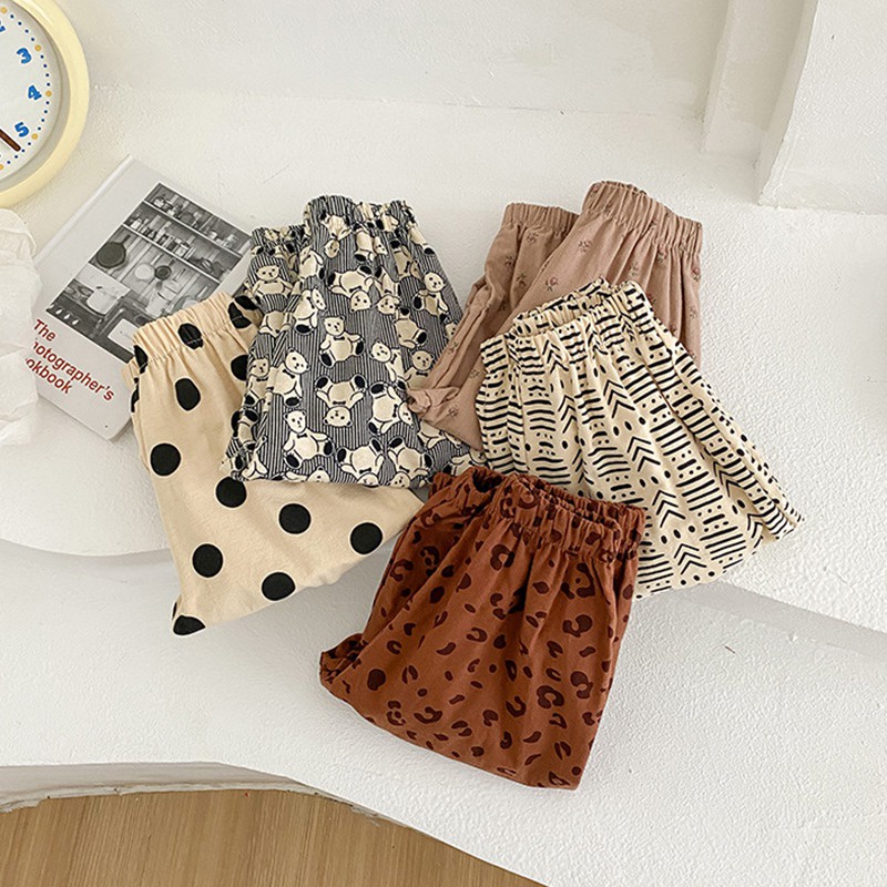 Quần lưng thun ống rộng thoáng khí cho bé gái