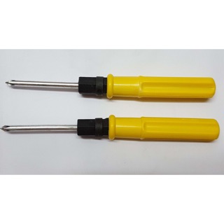 VÍT 2 ĐẦU DẸP- BAKE DÀI 19CM CÁN NHỰA VÀNG