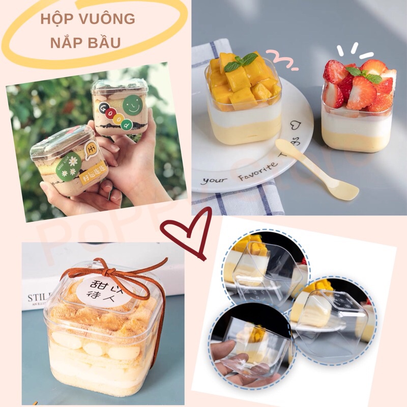 HỘP NHỰA CỨNG  - HỘP ĐỰNG BÁNH KẸO - POPPY STORE