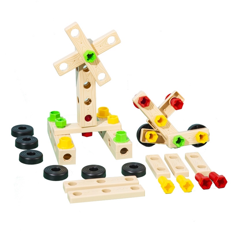 Montessori - Bộ Đồ Chơi Kỹ Thuật Vặn ốc Vít Bằng gỗ Giúp Bé Phát Triển Trí Tuệ