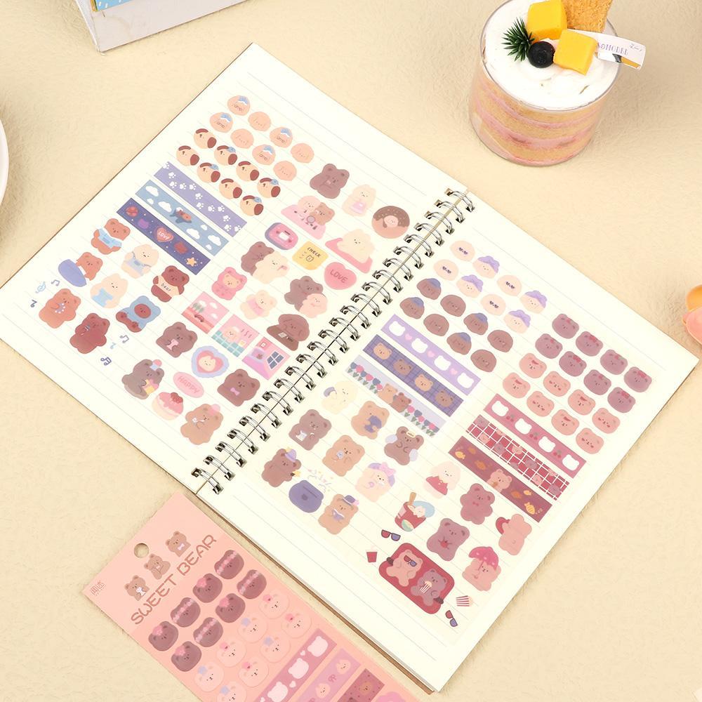 1 Bộ 2 Tấm Sticker Dán Trang Trí Sổ Tay DIY