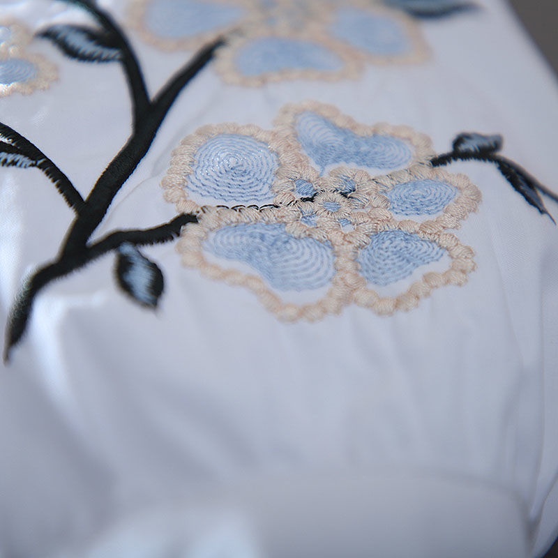 Áo Sơ Mi Chiffon Cổ Đứng Thêu Ren Thời Trang Mùa Hè Dành Cho Nữ