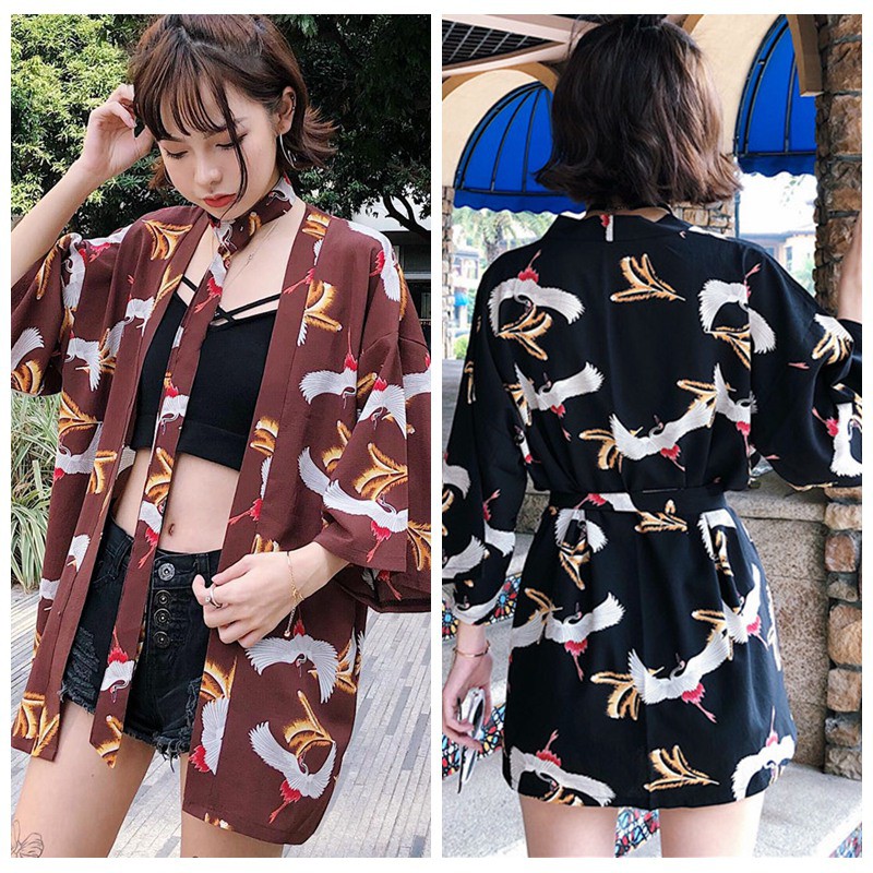 FREESHIP ĐƠN 99K_ Áo khoác mỏng kiểu kimono cá tính ấn tượng cho nữ