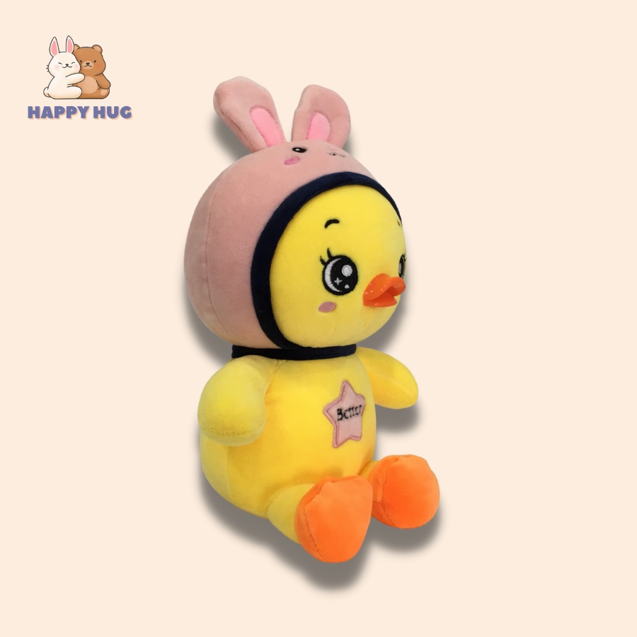 Đồ chơi gấu bông vịt cosplay thỏ, ếch siêu dễ thương size 26cm thú nhồi bông gòn cao cấp - Happy Hug