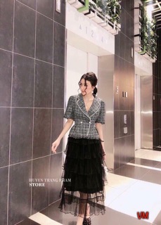 CHÂN VÁY VOAN TẦNG CÔNG CHÚA