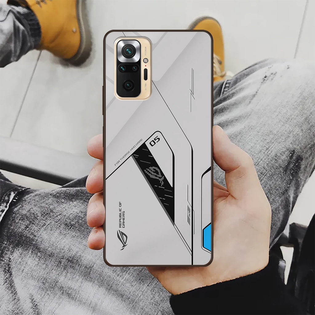 Ốp lưng Xiaomi Redmi Note 10 Pro - ROG Gaming edition, chất liệu kính cường lực