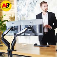 Giá Treo Máy Tính [ 2 Màn Hình ] 17" - 27 " NB -  F185 A [ HÀNG CHÍNH HÃNG ] - Model 2020 | BigBuy360 - bigbuy360.vn