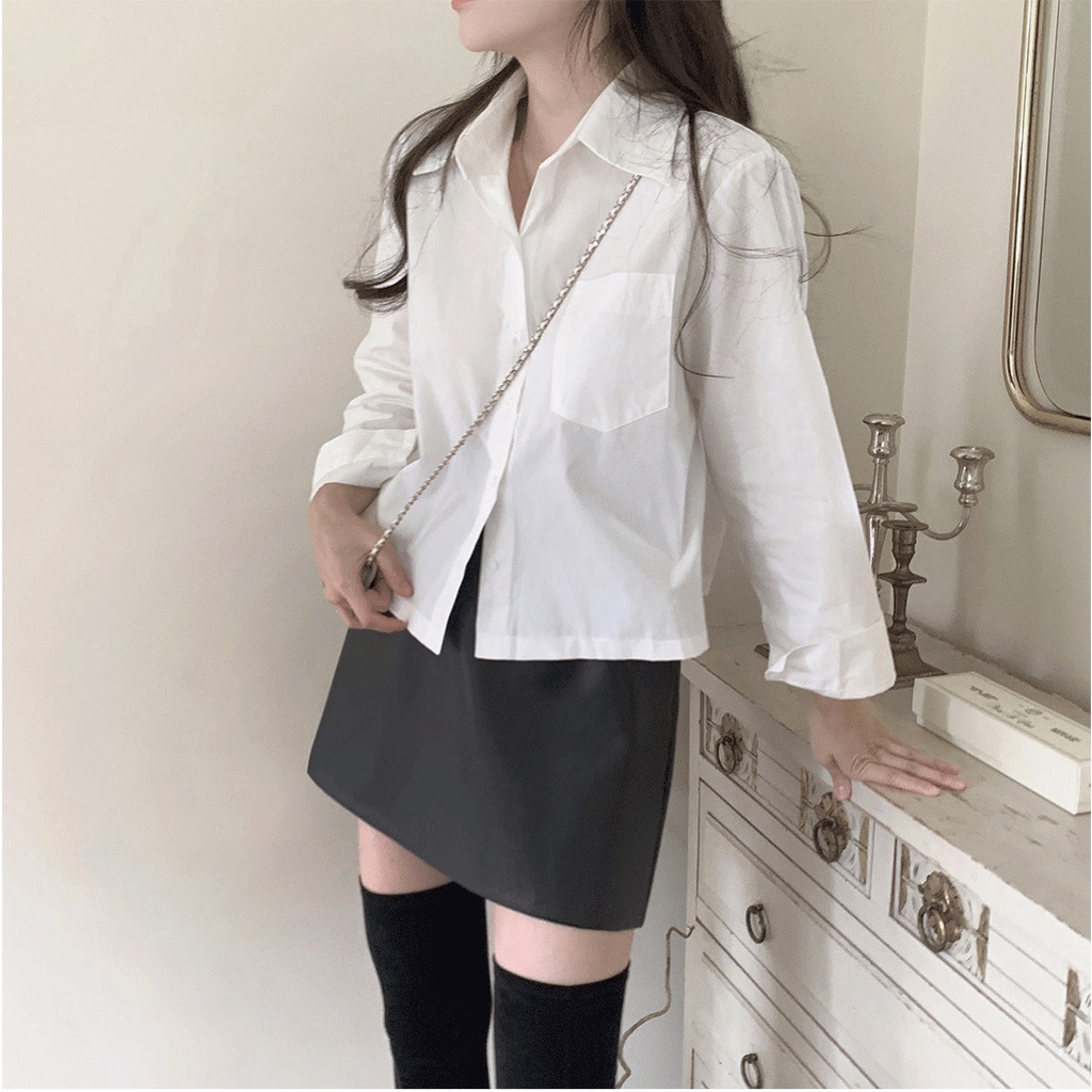 Áo sơ mi peppermint 47539 thiết kế dài tay thời trang dạo phố sành điệu dành cho nữ