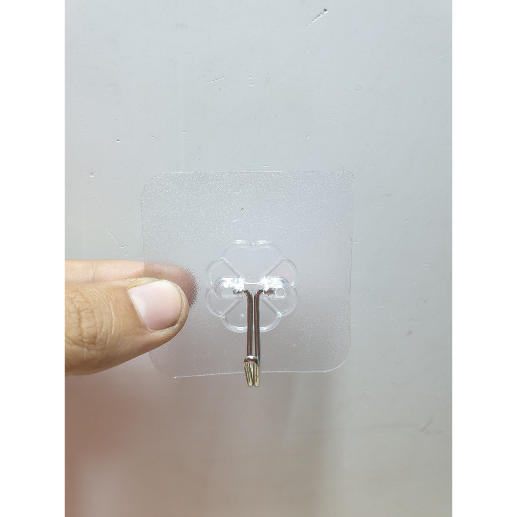 Móc Dán Tường Siêu Dính Trong Suốt Chịu Lực Tốt Treo Tường Chắc Chắn 6x6 cm _ Đồ gia dụng Hoàng Kim