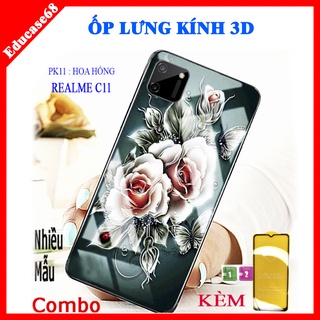 (COMBO ốp lưng )1 ốp lưng điện thoại REALME C11 2020 và 1 kính cường lực full màn hình REALME C11, Có kèm video sản phẩm