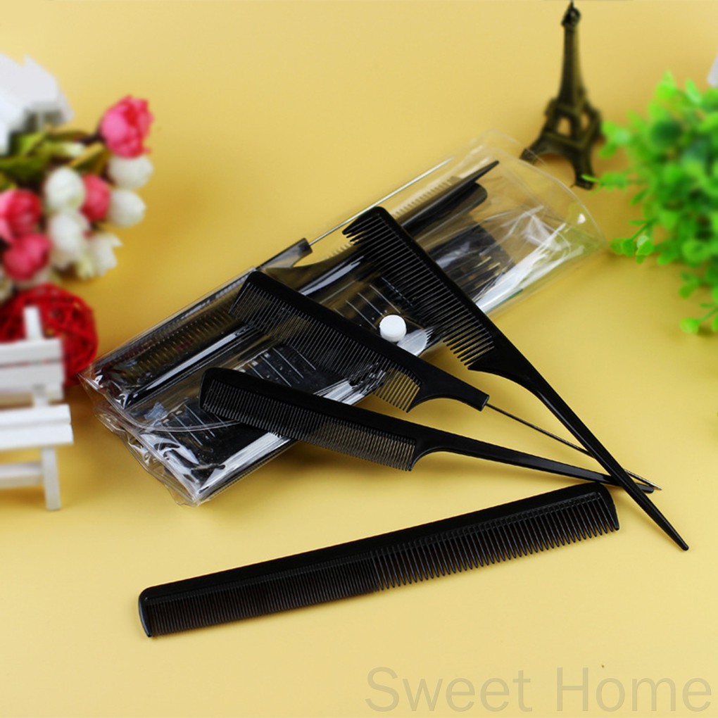Set 10 lược răng thưa dùng tạo kiểu tóc cho nam nữ