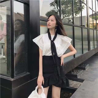Set áo trắng chân váy